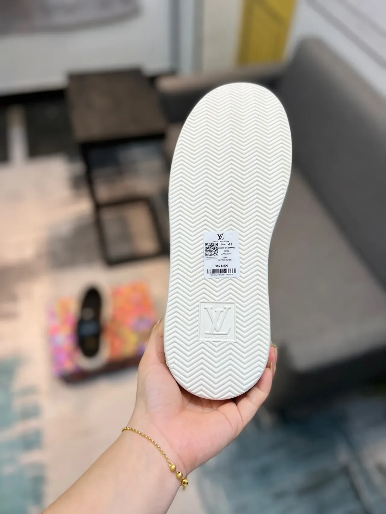 Louis Vuitton LV Trainer Black White Leather Upper Crocodile-Embossed Toe Cap Lifestyle Sneakers 9