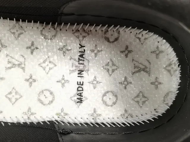 Louis Vuitton LV Trainer Black White Structured Leather-Mesh Upper Asymmetrical Branded Strap Lifestyle Sneakers 2