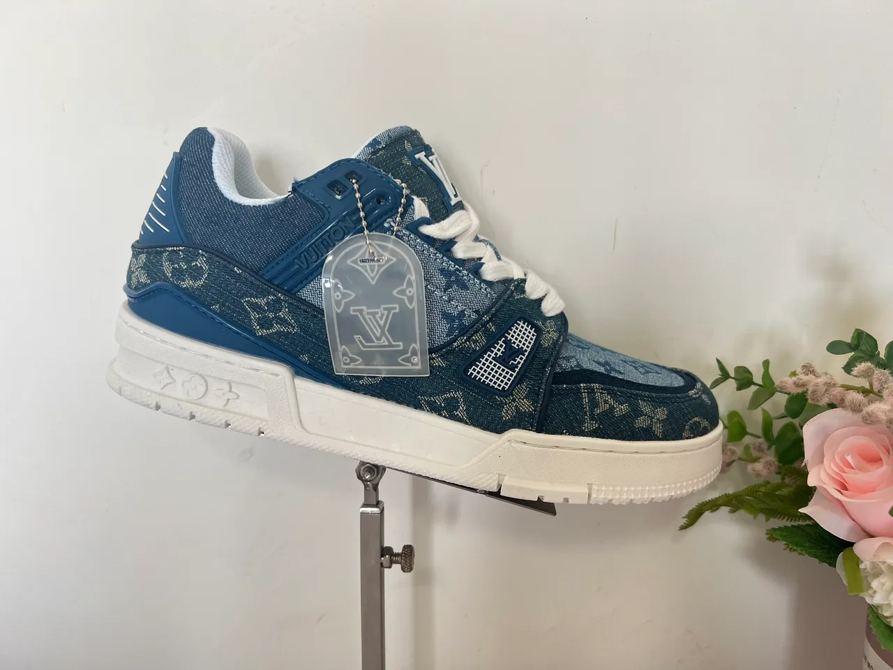 Louis Vuitton LV Trainer Olive Green and White Lifestyle Sneakers 18