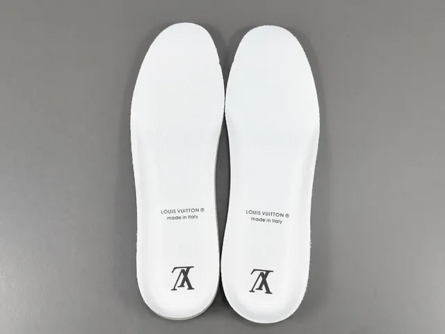 Louis Vuitton LV Tênis Laranja Branco Solado de Plataforma Dupla Tira Camada Chunky Sneakers 4
