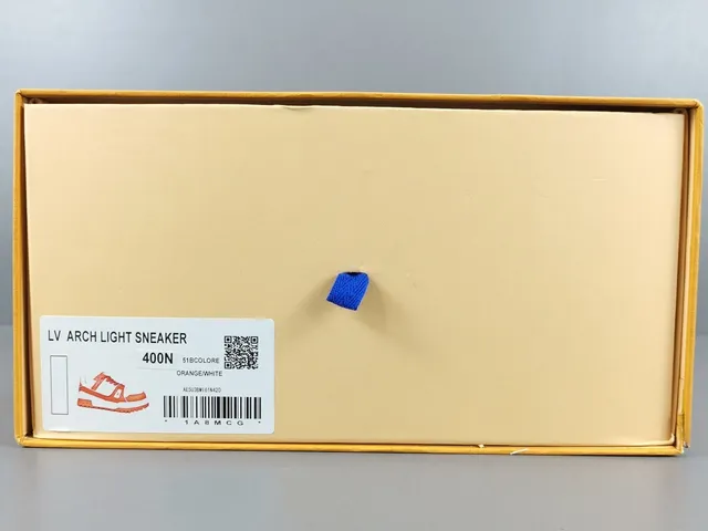 Louis Vuitton LV Tênis Laranja Branco Solado de Plataforma Dupla Tira Camada Chunky Sneakers 11