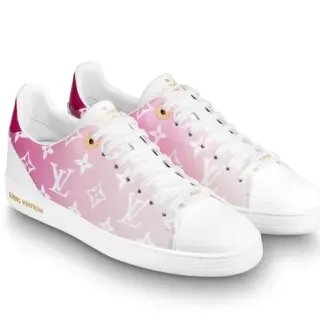 Louis Vuitton LV Trainer 粉色白色印花皮革渐变鞋面 生活方式运动鞋