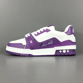 Louis Vuitton LV Trainer Morado y Blanco Monogram Zapatillas Lifestyle