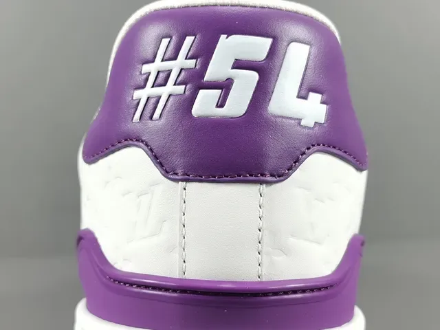 Louis Vuitton LV Trainer Tênis Lifestyle Roxo e Branco Monogram 6