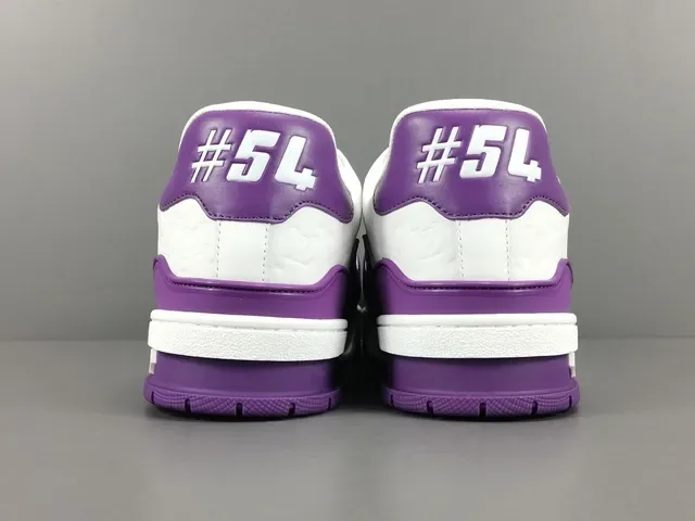 Louis Vuitton LV Trainer Tênis Lifestyle Roxo e Branco Monogram 17