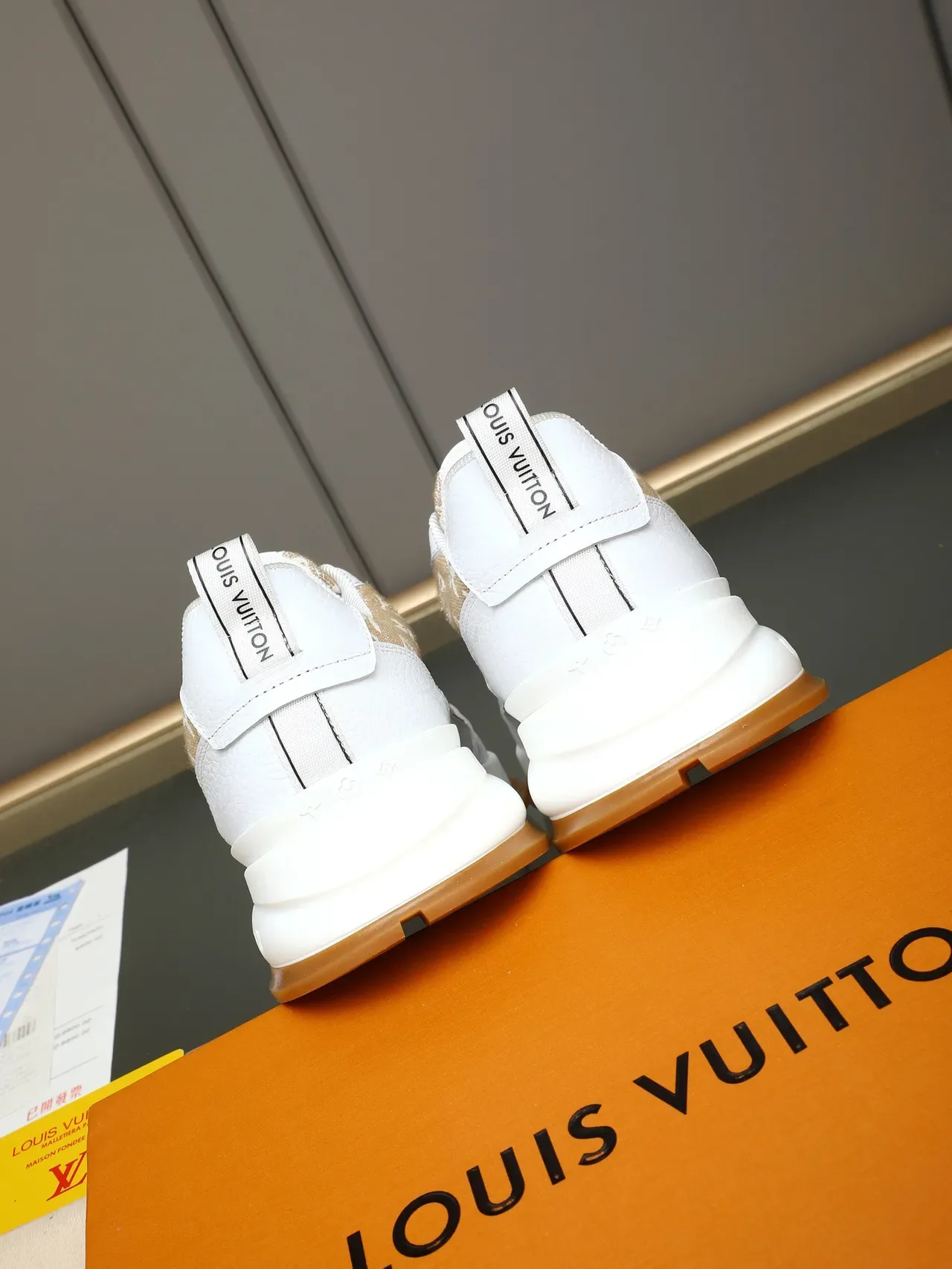 Louis Vuitton LV Trainer White Beige Monogram Canvas Leather Overlays Lifestyle Sneakers 3