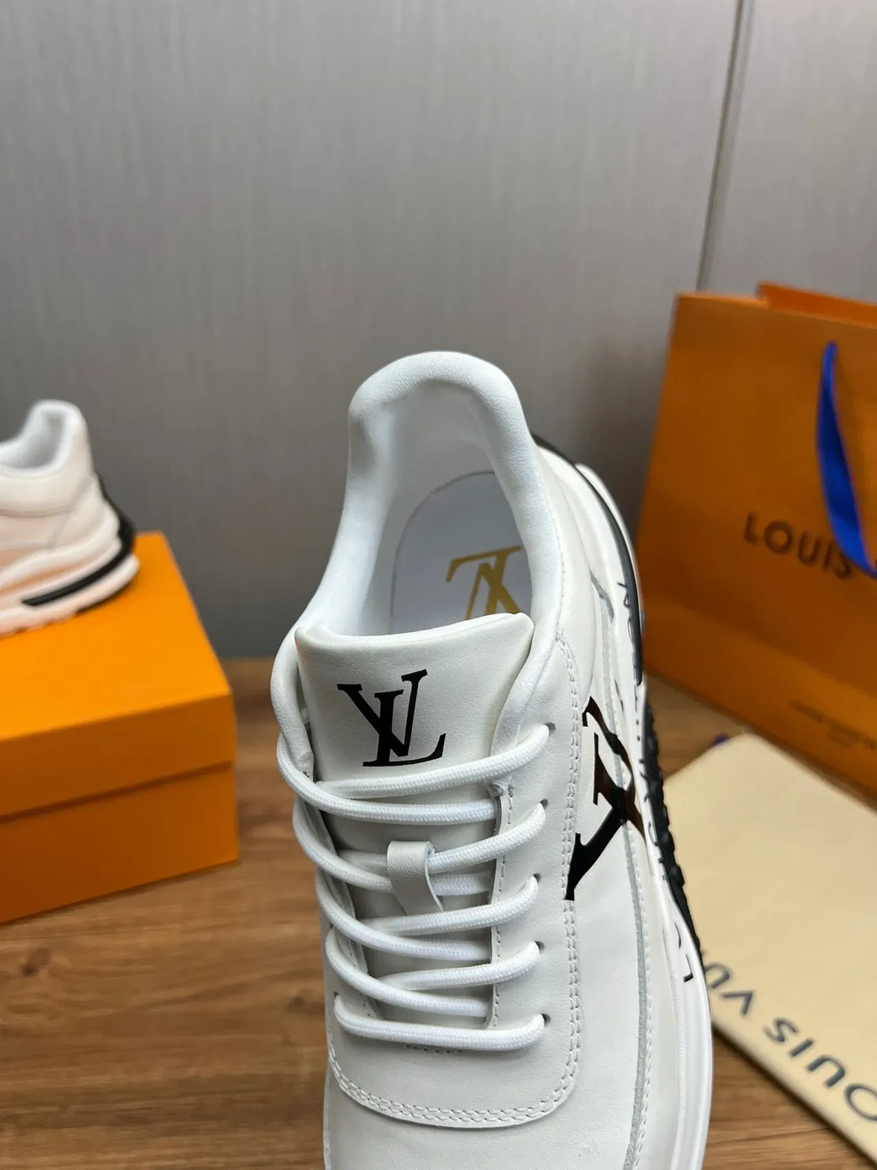 Louis Vuitton LV Trainer White Black Leather Upper Monogram Branding Lifestyle Sneakers 2