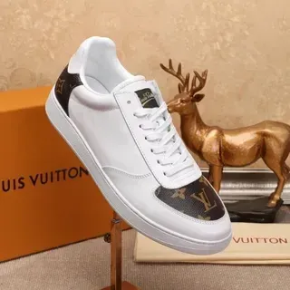 路易威登 LV Trainer 白棕皮革印花帆布面板生活方式运动鞋