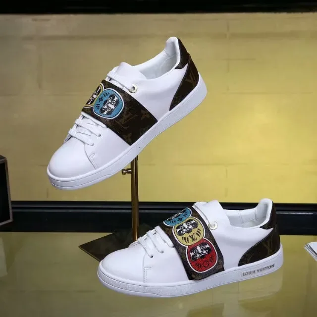 路易威登 LV Trainer 白棕色皮革鞋面 Monogram 帆布鞋带 生活方式运动鞋 3