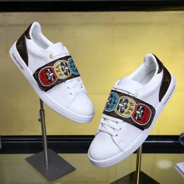 路易威登 LV Trainer 白棕色皮革鞋面 Monogram 帆布鞋带 生活方式运动鞋 5