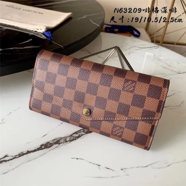 Louis Vuitton Monogram Canvas फ्लैप लंबा वॉलेट 20