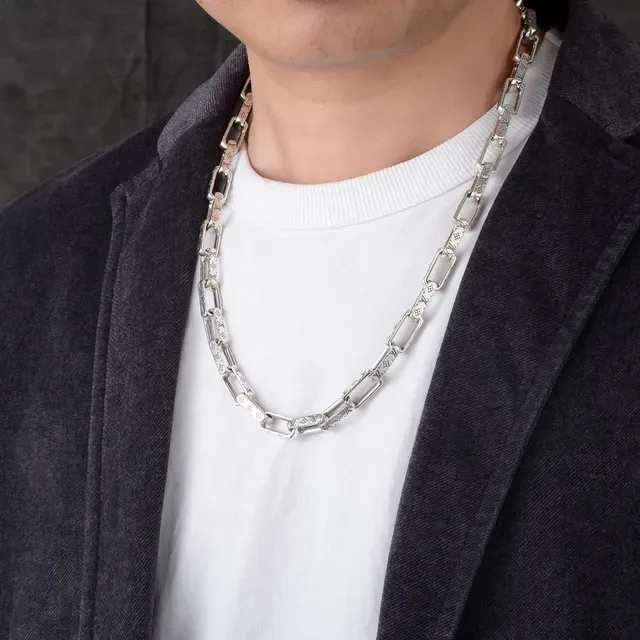 Louis Vuitton Monogram Chain Silver-Tone Necklace 3