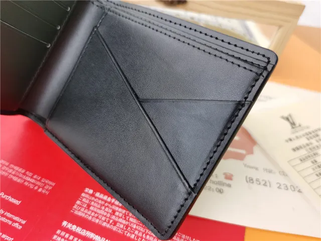 Louis Vuitton Monogram Empreinte 黑色压花 双折短钱包 4