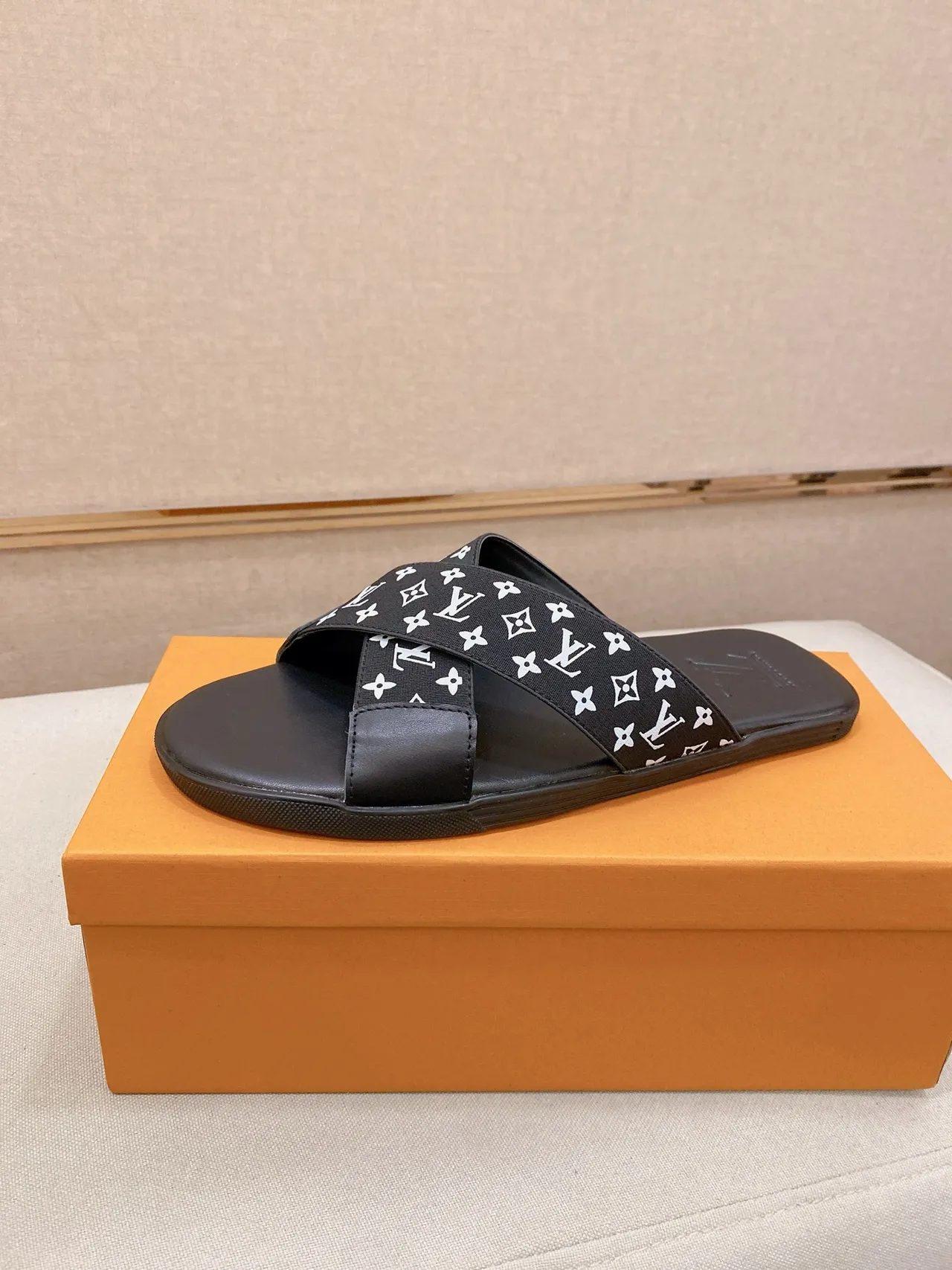 Louis Vuitton Monogram Strap Slide Slippers 8