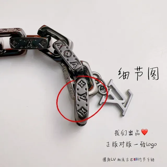 Louis Vuitton Multicolor Silver Chunky Curb-Link Chain Enamel Inlays Necklace 4