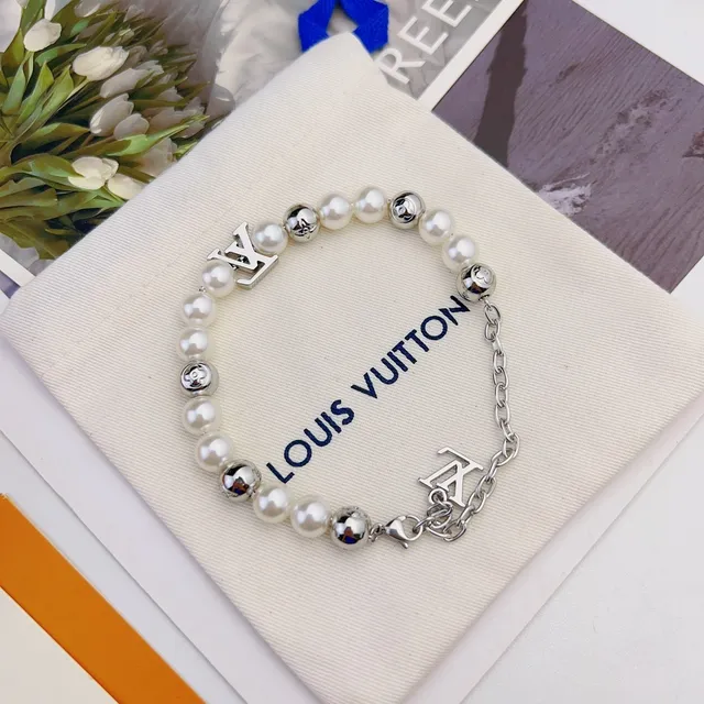 Louis Vuitton Pearl and Monogram Charm Bracelet 2