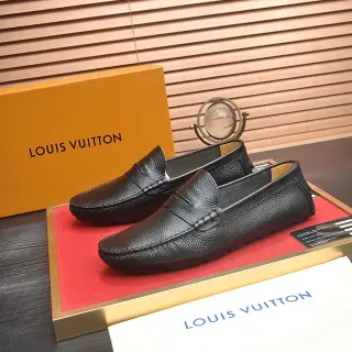 Louis Vuitton Pebbled Leather Penny Loafer Men's Loafers