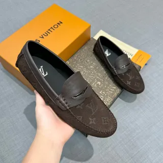 Louis Vuitton Penny Loafer بني أسود مونوغرام أنطيلوب حزام لوفر