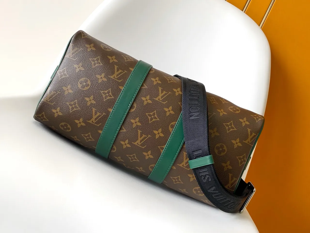 Louis Vuitton Pillow Bag Marrón Verde Monograma Lona Boston Bag 5