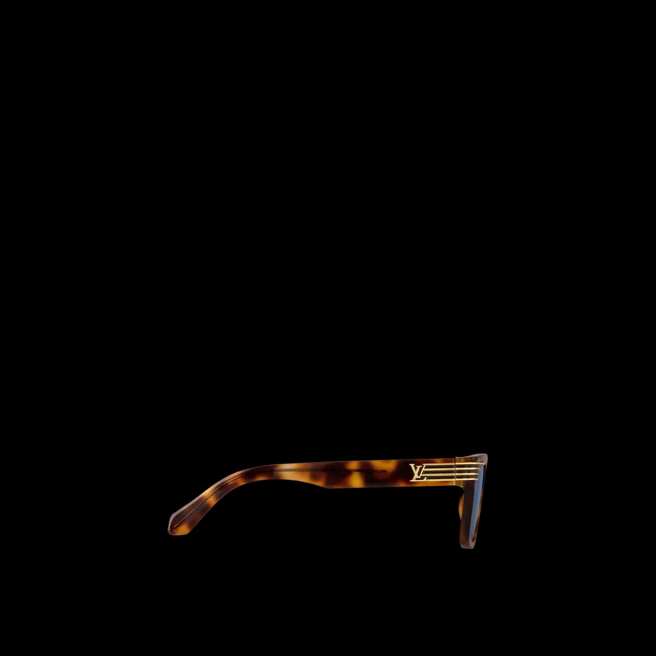 Louis Vuitton Lunettes de Soleil Rectangulaires Écaille de Tortue 3