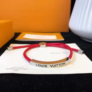Louis Vuitton سوار حبل أحمر لوحة منقوشة