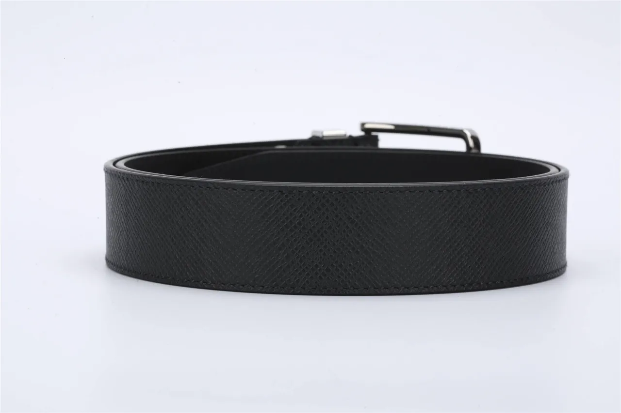 Louis Vuitton fivela reversível cinto de couro preto 4