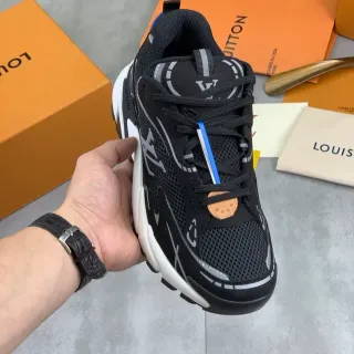Louis Vuitton Run Away Black Mesh Chunky Sneakers