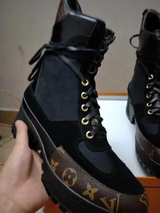 Louis Vuitton Run Away Monogram Canvas et Patent Leather Ankle Boots 2