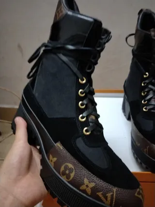 Louis Vuitton Run Away Monogram Canvas et Patent Leather Ankle Boots 5