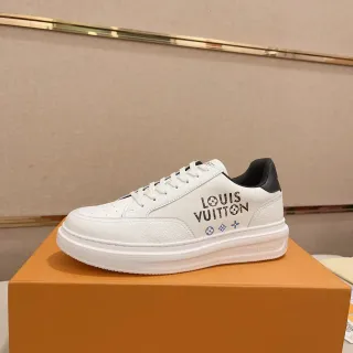 Louis Vuitton Run Away Tênis Lifestyle Plataforma de Couro Branco