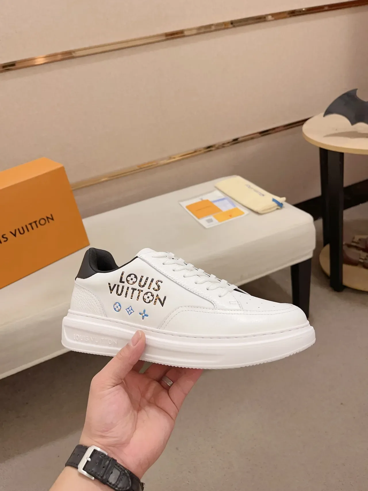 Louis Vuitton Run Away White Leather Platform Lifestyle Sneakers 4