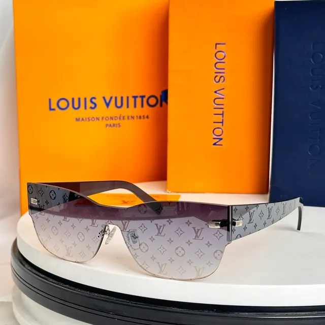 Louis Vuitton Shield-Style Rimless-Top Sunglasses 8