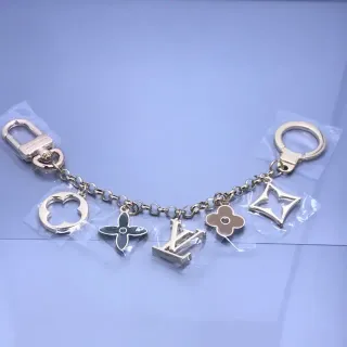 Louis Vuitton سوارة سلسلة معدنية فضي أخضر Multi-Charm