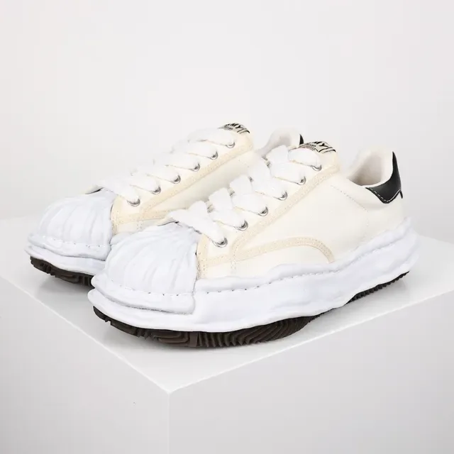 Maison Margiela Beige Noir Stratifié Cousu Semelle Intermédiaire Embout Froncé Sneakers Lifestyle 2