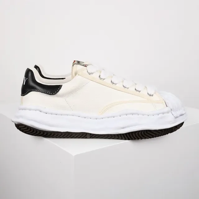 Maison Margiela Beige Noir Stratifié Cousu Semelle Intermédiaire Embout Froncé Sneakers Lifestyle 3