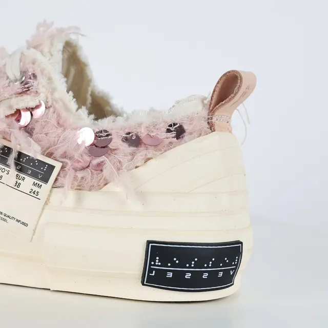 Maison Margiela Beige Rosa Zapatillas Deconstruidas Suaves Textil Estilo De Vida 4