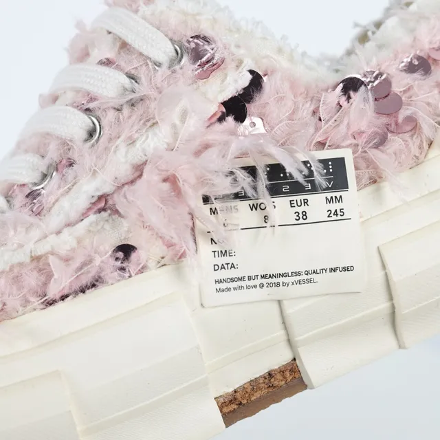 Maison Margiela Beige Rosa Zapatillas Deconstruidas Suaves Textil Estilo De Vida 6
