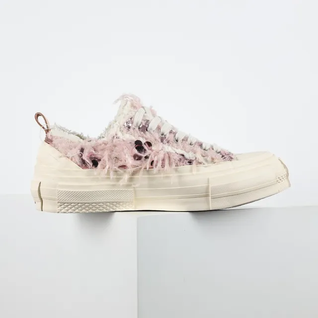 Maison Margiela Beige Rosa Zapatillas Deconstruidas Suaves Textil Estilo De Vida 7