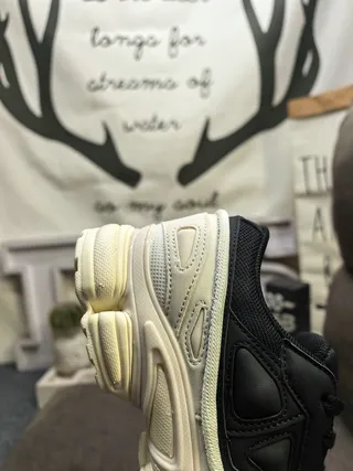 Maison Margiela أسود بيج كعب زائد طبقة شبكية وعليا مصنعة حذاء رياضي سميك 24