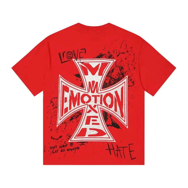 Mixed Emotion Emotion Hate Love No Drama Graphic T-Shirt 5