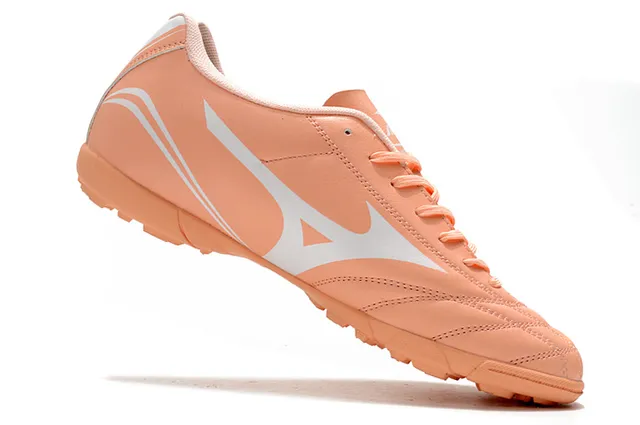 Mizuno Zapatos de fútbol indoor de cuero sintético negro y rojo, low-cut, con cordones y parte superior de cuero sintético 15