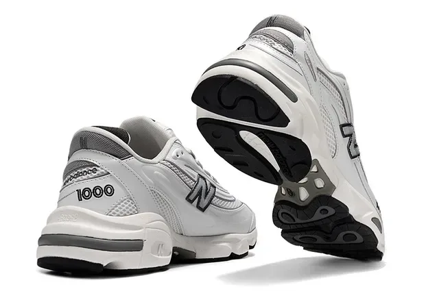 New Balance 1000 व्हाइट ग्रे चंकी स्नीकर 3