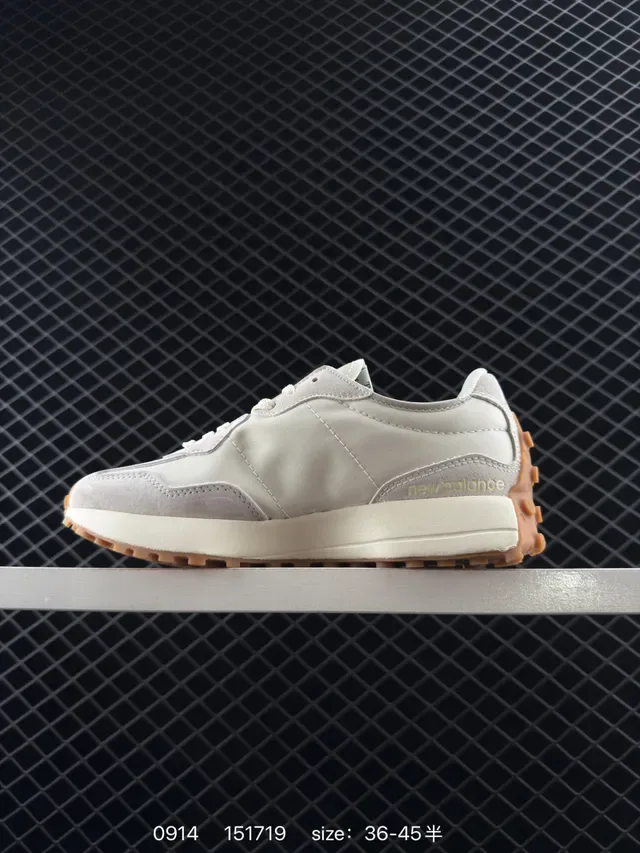 New Balance 327 Off-White and Green Lifestyle Sneakers 6