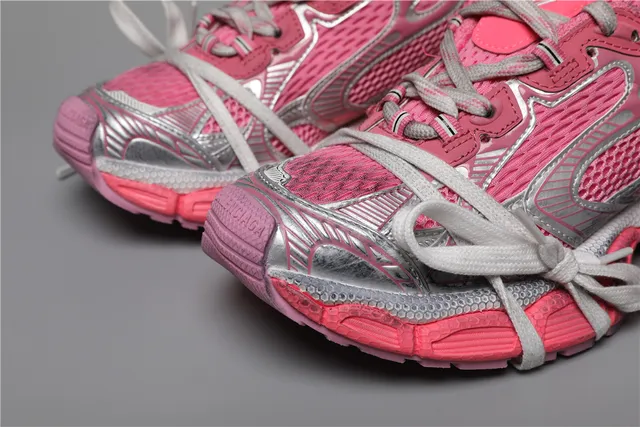 New Balance 860 Pink White Mesh Upper Synthetic Cage Overlays Running Shoes 4