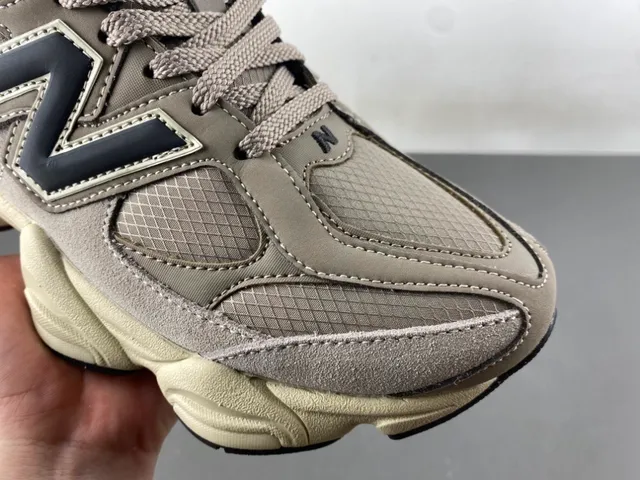 New Balance 9060 Beige Black Chunky Sneakers 2