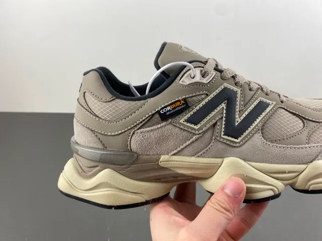 New Balance 9060 Beige Black Chunky Sneakers 3