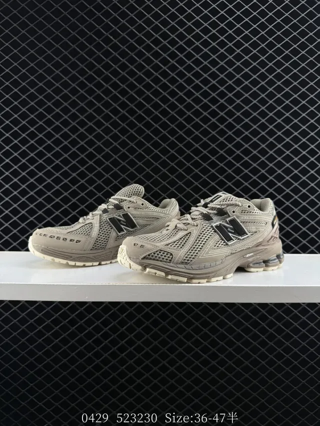 New Balance 9060 Beige Black Rétro-inspiré Maille et synthétique Tige Chaussures lifestyle 6
