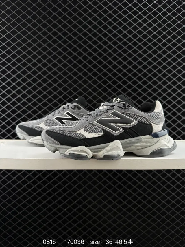 New Balance 9060 Black Gray Chunky Sneakers 2