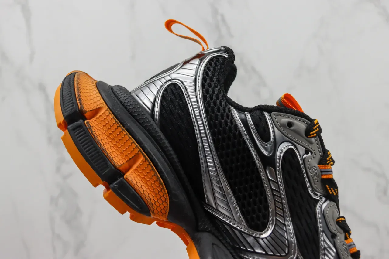 New Balance 9060 काला चाँदी नारंगी चंकी स्नीकर 5