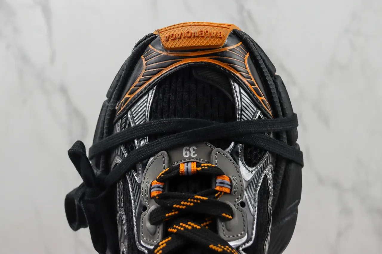 New Balance 9060 काला चाँदी नारंगी चंकी स्नीकर 6